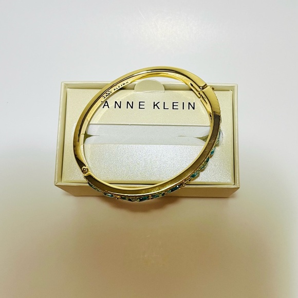 Anne Klein Gold Finish and Turquoise Bracelet - Picture 5 of 7